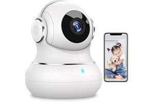 litokam Little elf Indoor Camera - 2K Pet Camera with APP Controlled, Smart Motion, Two-Way Audio, 360° Security Camera Indoor with IR Night Vision, Work with Alexa