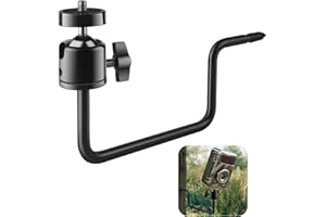 MIYAY Sostegno per telecamera da caccia, connessione universale a filettatura regolabile a 360°, resistente supporto per alberi in acciaio, compatibile con pannelli solari, dispositivi di visione notturna