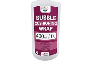 DIAMOND PLAST Bubble Cushioning Wrap for Packaging and Mailing, Heavy Small Air Bubbles, 400mm x 10m Roll, Packing or Storage (400mm x 10m)