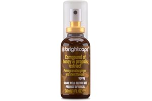 BRIGHTCAPS Bee Health Propolis | Brazilian Green Propolis, Honey, Pomegranate, Ginger & Mint Spray 30ml, Immune System Support & Sore Throat Relief - The only Propolis with ARTEPILLIN-C