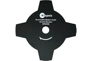 Dapetz ® Brush Trimmer Strimmer Cutter Gardening Blade, 25.4mm Bore Strimmer/brush Cutter Blade 4 Teeth Carbide Tipped Brush Grass Trimmer, Weed Eater Compatible with Bosch, Makita & Stihl