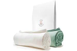 Little Giggles Co. Baby Muslins - 2x Large Bamboo Muslin Cloths 120x120cm - Baby Receiving Blankets - Newborn Swaddle Wrap - Baby Essentials for Newborn Unisex - Neutral Newborn Baby Gifts