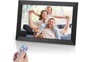 Vicloon Digital Photo Frame, 10.1 Inch Electronic Digital Photo Picture Frame, 1280x800 Full IPS Screen with Photo Music Video Player Calendar Alarm, Electronic Photo Frame with Remote