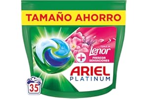Ariel PODs Platinum, Detergente Líquido En Cápsulas Frescor Sensaciones Cápsulas, 35 Lavados
