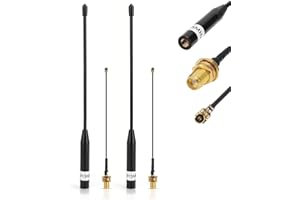 MESHNOLOGY 915MHz Antenna 10dBi Gain for Meshtastic LoRa Long Range Soft Whip Antenna, 20cm Omni SMA Male Black GT-7702 (2 Pack)