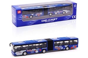 FCXVXCL Bus Jouets Enfant, Pull Back Voiture, Modèle de Bus Jouet, Petite Voiture Enfant, Cadeau De FêTe d'anniversaire,Convient aux Enfants de Plus de 3 Ans 22 * 4 * 3.2cm