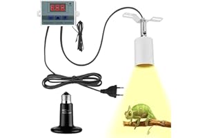 GOEDCH Douille de lampe chauffante pour reptiles: Lampe Chauffante en céramique noire, lampe chauffante pour tortues, chauffante pour terrariums, pour serpents, tortues, lézards, caméléons
