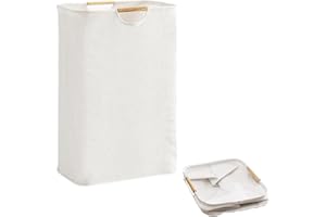 Panier Linge Sale avec Poignée Corbeille a Linge 72l Beige NORCKS Panier à Linge Pliable pour Salon, Salle De Bain, Buanderie, Bac de Linge Sale Bac à Linge Pour VêTement Sale