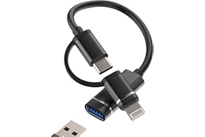 KEFIANY Adattatore Lightning USB C a USB 3.0 Cavo OTG Femmina per Apple iPhone 15 14 compatibile per Samsung Macbook Air Da Type Maschio Tipo Chiavetta Di Adapter Adattatori Jack Schede Convertitore ip+tp