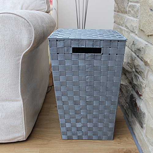 JVL Wäschekorb, konisch, Grau, versenkte Griffe - 6