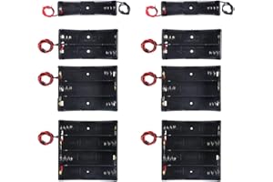 AEDIKO 8pcs 18650 Battery Holder 1/2/3/4 Slots 18650 Battery Holder with Wire for DIY Parallel or Series Circuit PCB Projects