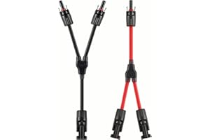 BINAMAO Solarkabel Y Verteiler Stecker, 1 Paar 1000V DC 30A 4mm² Stecker Solar Solarpanel Kabel Male Female MMF und FFM Connector Photovoltaik Steckverbinder, Plug & Play Solar Verteiler Stecker Solar Cabl