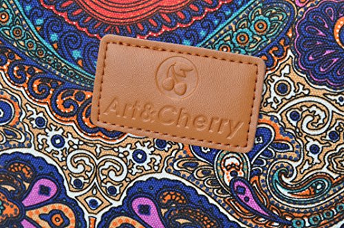 art&cherry © 11,6-12,2″ Universal Tablet PC Schutzhülle / Hülle aus Canvas-Gewebe wie z.B. Samsung Galaxy Tab Pro 12.2 / Galaxy Note 12.2 / Asus Transformer Book / Samsung Ativ Smart / Sony Vaio Tab 11 / Acer Iconia Tab W700 & W701 / Asus Vivo Tab / Lenovo IdeaPad Yoga 2 / Samsung Ativ Smart PC / Acer Aspsire P3 / Fujitsu Stylistic Q702 / HP Envy X2 / Microsoft Surface 2 3 / Surface Pro 2 & 3 / Lenovo IdeaPad Yoga 11 / Neofonie WeTab 3G / Medion Akoya Tablet blaues Muster - 4