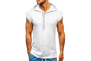 ORANDESIGNE Camiseta con Capucha de Tirantes Deportiva para Hombre Tops Camisa sin Mangas de Verano Fitness Camiseta Deportiva