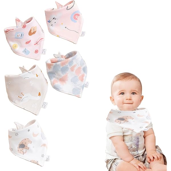 Bavaglini Impermeabili Per Bambini - 2 Pezzi, Con Tasca, Per Svezzamento 2-4 Anni - Foto 5