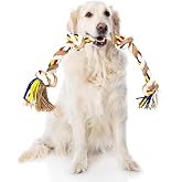 Nobleza - Cotton Dog Toy Rope, Beneficial for Dog Mental Health, Dental Health and Teeth Cleaning, Type of Dogs, Beige and Br