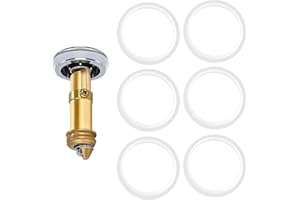KCRNW 6 Pcs 38mm Bath Plug Seal O-Rings Seal Rubber Replacement O-Ring Gaskets for Pop-Up Basin Drain Bath Plug Rubber Bathroom Basin Universal Spare Seals Sink Strainer Washers (Transparent)