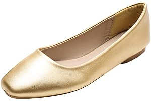 ANUFER Damen Ballerinas Spitze Zehe Mikrofaserleder Schlüpfen Kleid Pumpt Schuhe