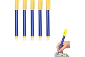 AONAYO 5er-Pack GeldprüFstift,GeldscheinprüFer,Allgemein Falschgeld PrüFer Stift,Tragbar GeldscheinprüFer Stift,Zum Erkennen Falschgeld,GefäLschter Banknoten,Erkennen Von Us-Dollar,Euro,Pfund,Yen,Won Usw
