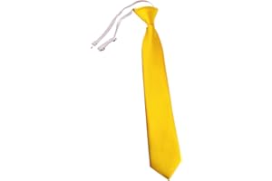 TigerTie Corbata infantil monocolor, corbata preatada con goma elástica