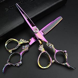 5.5 inch hair cut Japanese hairdressing scissors thinning scissors professional hairdresser hair pruning utensils - Image 7