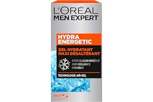 L’ORÉAL PARIS MEN EXPERT L'Oréal Men Expert - Nawilżający żel do twarzy dla mężczyzn - Maxi Giszący pragnienie - Odświeżający efekt kostek lodu - Technologia Air-Gel - Wszystkie rodzaje skóry - Hydra Energetic - 50 ml