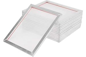 uyoyous 6 Stück 50cm x 60cm siebdruckrahmen 110 Micron Aluminum Silk Screen Aluminium-Siebdruckrahmen für Siebdruck Pollensieb Hash Sieb Dry Sift Siebrahmen Druck-Starterwerkzeug für DIY Druck