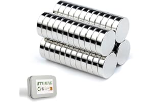 UTOMAG Piccoli Magneti per Frigorifero, Forte Magnete al Neodimio Multiuso Magneti Piccole per Frigo, Scienza, Artigianato, Mappe, Decorazioni (8x3mm - 50 Pezzi)