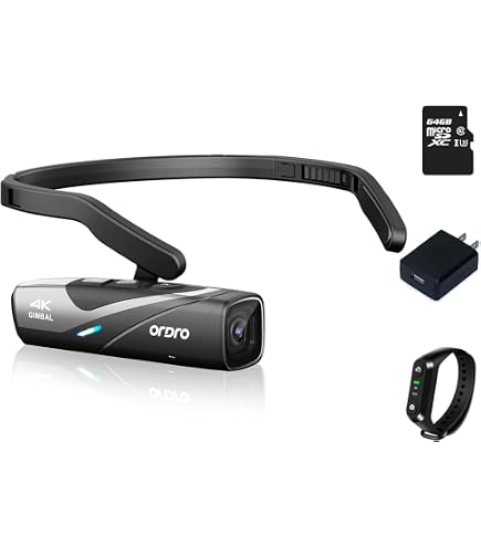 Buy ORDRO EP6 Plus Head Mounted Camera 4K Video Camcorder