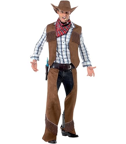 Costume Trapper/Cowboy Uomo - Giacca E Berretto In Pelliccia Sintetica - Foto 8