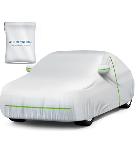 Telo Copriauto Felpato 250g Impermeabile Con 6 Strisce Catarifrangenti, Doppia Cucitura - Taglia XL - 2