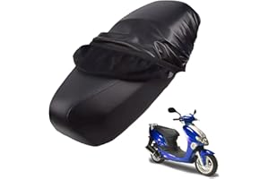 générique Cuir Housse Selle Moto Compatible avec Kymco Vitality 50 2005-2010,Housse de Selle Moto,imperméable,Anti-Pluie,Anti-poussière et Anti-Soleil (Black)