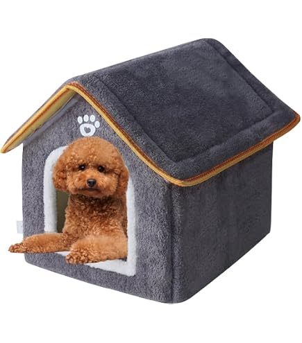 ALLSOPETS Haustierbett Höhle – Kuscheliges Katzenhaus & Hundebett Mit Abnehmbarem Kissen (Rosa, L)