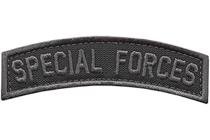 LEGEEON Special Forces SF Tab Badge SOF Blackout Subdued Green Berets US Army Tactical Morale Fastener Patch