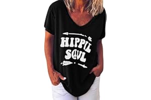 TIMEMEAN Tops Femmes T-Shirt Fleurie Pissenlit De Grande Taille Hauts De Chemisier Basiques à Col en V Et à Manches Courtes D'été Décontractés