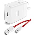 ACOCOBUY for OnePlus SUPERVOOC 100W Power Adapter for OnePlus 13/13R/12R/11/Nord 4/3 USB Plug Charger Type A Wall Charger Fast Charger w/ 1m USB C Cable for OnePlus Nord CE 4 3 Lite 10 9 8 7 Oppo A80
