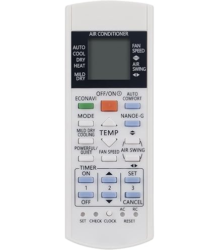 Télécommande Remplacement Panasonic A75C3077 - Compatible Climatiseurs CS-RE9JKE, CS-UE12GKE, Etc.