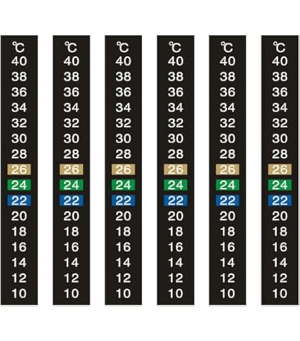 Termometri Adesivi Per Acquario - 15 Pezzi, Autoadesivi, Range 18-34°C, Per Birra E Vino - Foto 6