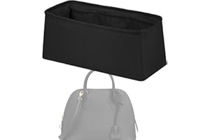 XYJG Jedwabny organizer do torby, wkładka pasuje do Bolide Mini / 21/25/27/30/31/35/45 toreb, luksusowy organizer do torebki i wkładka modelująca do torby (brązowa 31, czarny)