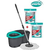 SMARTER DARK Otomatik Temizlik Seti + 2 Adet Yedek Mikrofiber Mop Paspas