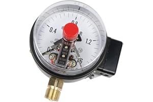DESCONOCIDO Medidor de presión de contacto eléctrico de 100 mm con interior de latón, para agua líquida hidráulica, 22 tipos para tus opciones AOD (0-1MPa)