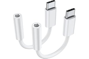 VIKEVO 2 Stück Samsung USB Typ C auf 3,5 mm Kopfhöreradapter für iPhone 15 Pro, AUX-Audio-Adapter, kompatibel mit Samsung Galaxy S23/S22/S20 Ultra, Note 20, Huawei P40/P30/Mate 20/10, Google Pixel 4 3 2 XL