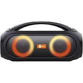 Lecoo DS152 36W Wireless Bluetooth 5.1 Speaker - IPX5 Waterproof BT/AUX/USB Input TWS Stereo Boombox with RGB Lighting