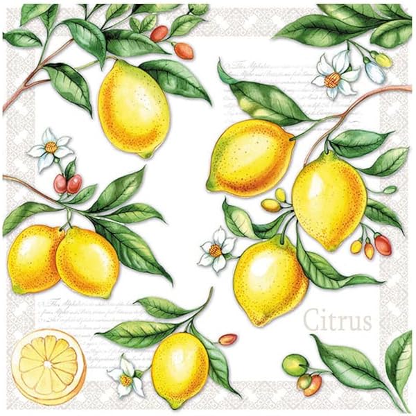 Linoows Servietten Mit Erdbeer-Motiv – 20 Stück, 33x33 Cm, 3-lagiges Tissue-Papier, Chlorfrei