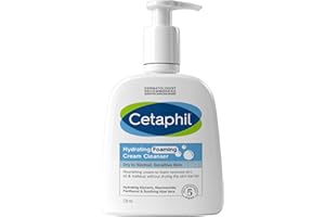 Cetaphil Hydrating Foaming Cream Cleanser and Makeup Remover, 236ml, Face Wash with Niacinamide for Normal, Dry or Sensitive Skin, Vegan-Friendly