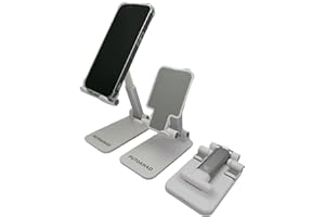 PUTOAHAO Blanc Support Téléphone Bureau,Support de Telephone Bureau,Pied Téléphone,Porte Telephone,Support Telephone pour iPhone 14 13 12 11 Pro Max Mini Plus,Huawei,Samsung,Xiaomi,Smartphone