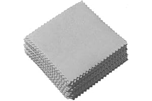 TUKEVA 100 Stück Poliertücher Schmuck Sterling Silber Gold Platin silberputztuch für schmuck Poliertücher Schmuck-Reinigungstuch für Schmuck Poliertuch für Silber Gold Messing(Grau)