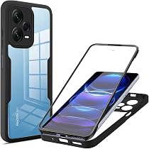 ILING Hülle Für Xiaomi Redmi 12 4G - Transparente 360° Ganzkörper-Schutzhülle Mit Displayschutz, Stoßfest