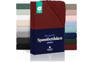Dreamzie - Spannbettlaken 180x200cm | Mikrofaser Weich – Für Dicke Matratzen – Oeko-Tex | Komfort, Atmungsaktivität, Pflegeleicht – Burgundy