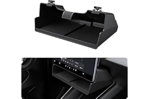 BASENOR Under Screen Organizer for Tesla Model Y Juniper (2025–2026) & Model 3 Highland (2024–2025), Screw-Lock Secure Storage, Open Sensor Design Center Console Organizer Storage Tray